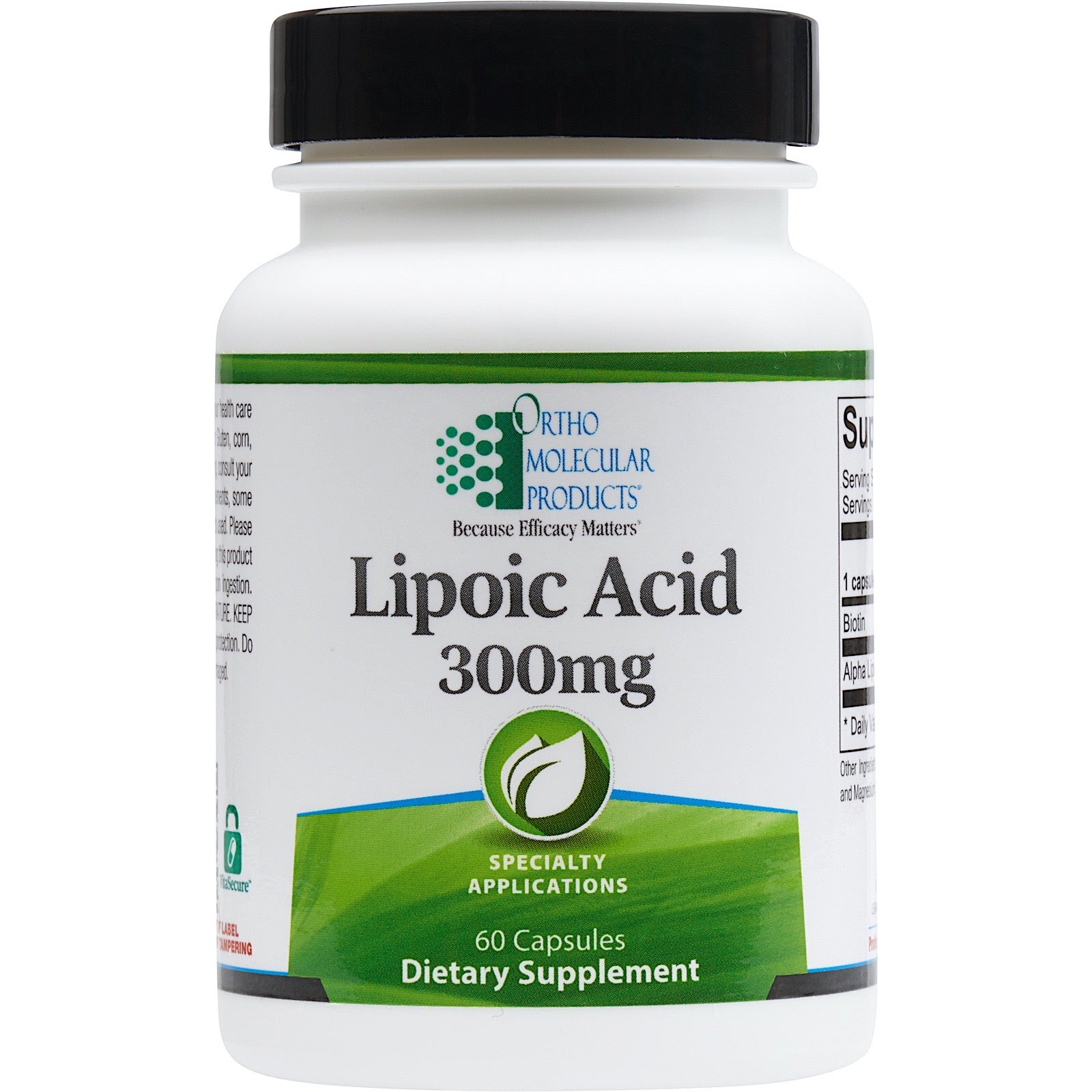 Ortho Molecular, Lipoic Acid 300MG, 60 Capsules UPC 615033005054 | Hilife Vitamins